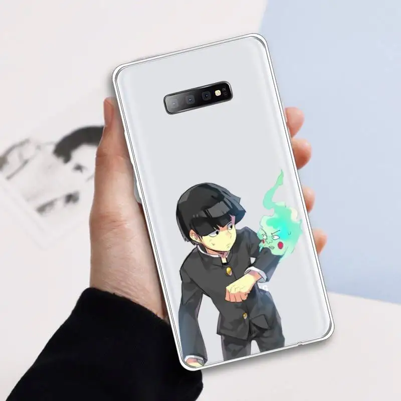 

Mob Psycho 100 anime luxury protective Phone Case funda Transparent For Samsung Galaxy A 71 21s S note 8 9 10 plus 20 ultra