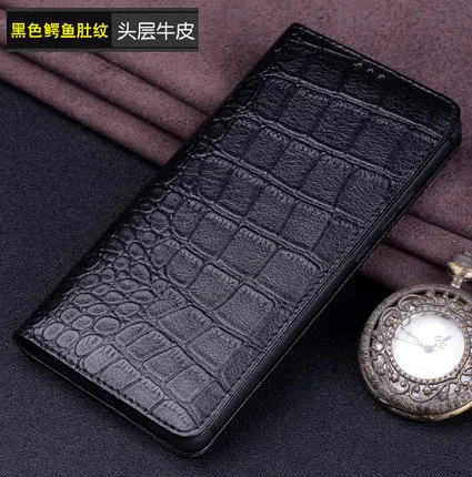 Black 3 Чехол-книжка из натуральной кожи с магнитным держателем для Xiaomi Redmi Note 8 Pro, чехол для телефона s для Redmi Note 8, чехол-подставка - Цвет: Black 3