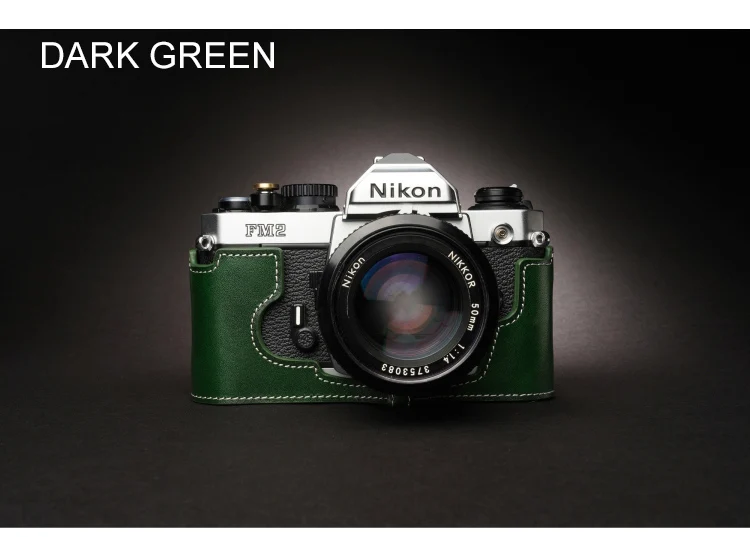 Design for Nikon FM2 FM FM2N FE FE2 camera Handmade Genuine Leather Camera Half case Cover Bag | Электроника