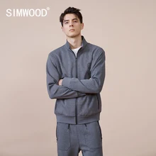 SIMWOOD 2021 Autumn New Zip-up Hoodies Men Casual Logo Print Jogger Sweatshirts  Plus Size High Quality Brand Clothing SJ131208