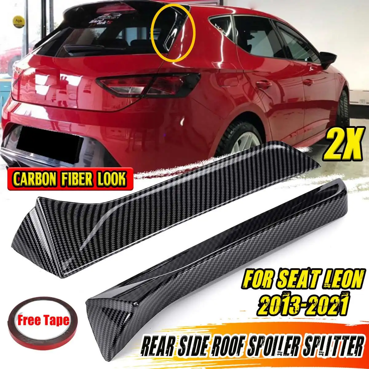 

2 шт., автомобильный спойлер для заднего крыша, Леон 5F FR Mk3 MK3.5