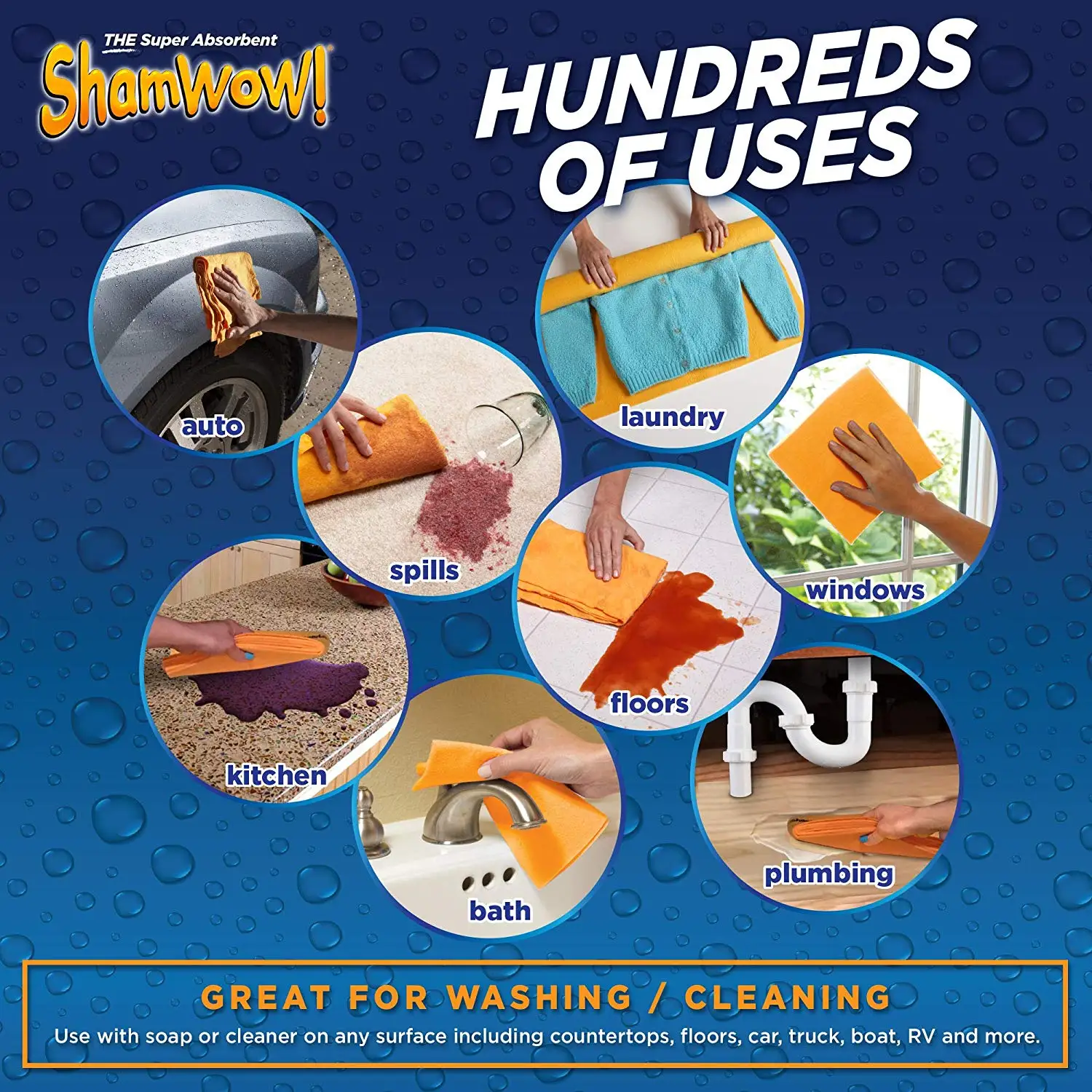 Высокое качество неабразивные супер абсорбирующие Shamwow Shammys моющие сушки Sham