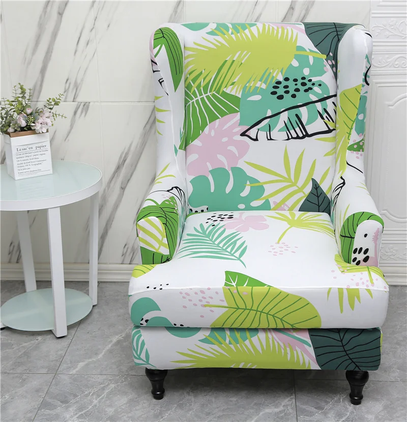 Разделение Стиль крыло эластичные чехлы на кресла из спандекса с цветочным