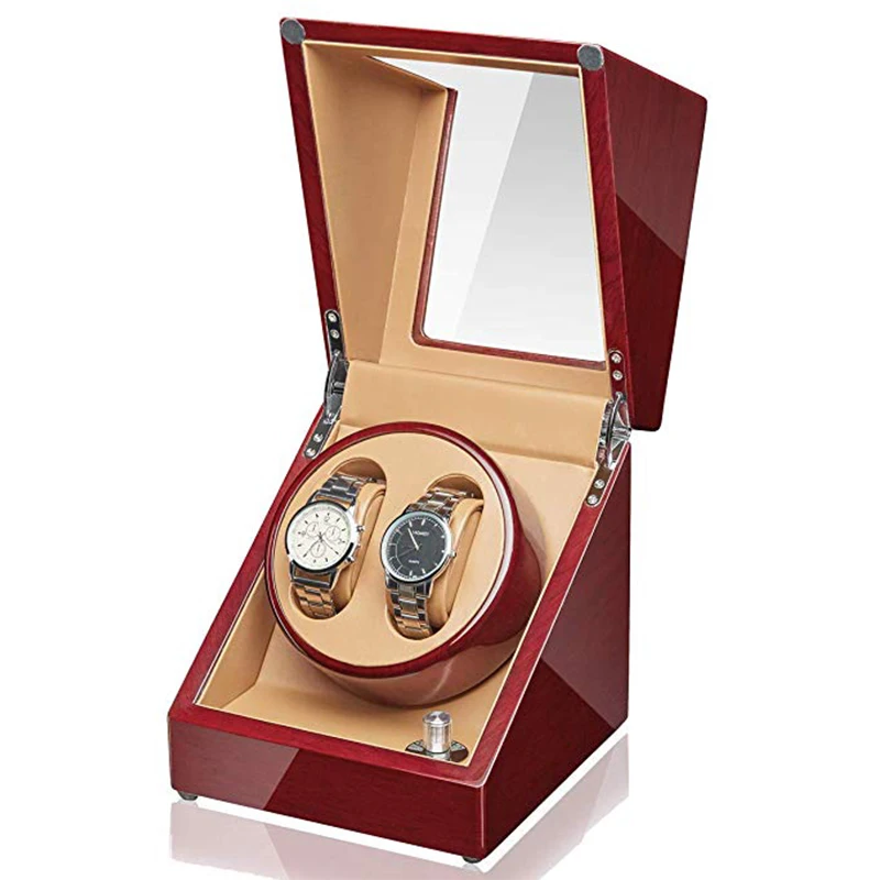 JQUEEN Walnut Watch Winder с тихим японским мабути мотором 2 + 0 хранения | Наручные часы