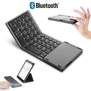 mini folding keyboard bluetooth 3 0 with touch pad foldable wireless keyboard for android windows ios tablet ipad mobile phone free global shipping