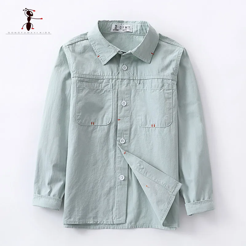 Рубашка для мальчиков с двумя карманами на Возраст 4-12 лет | Мать и ребенок