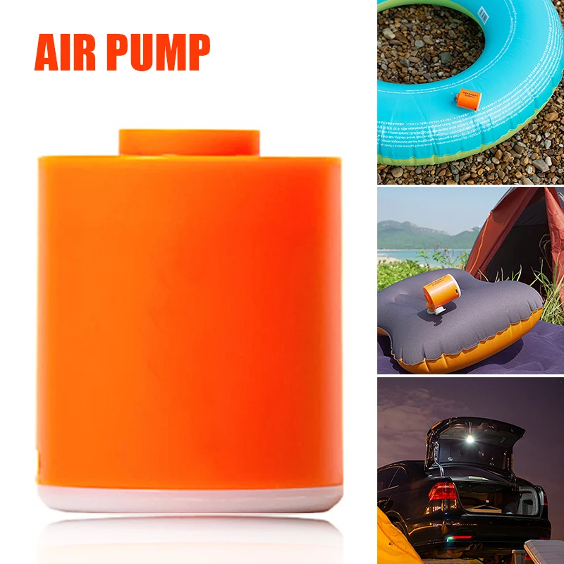 

Миниатюрный уличный насос 3 в 1, маленький воздушный насос с фонариком, комбинированный Электрический насос с зарядкой от USB и 5 насадками, дл...