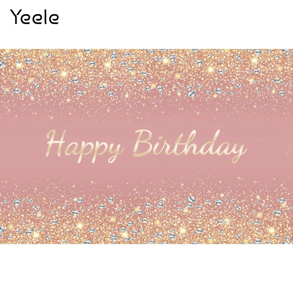 

Yeele Pink Glitters Diamond Baby Adult Birthday Party Photography Backdrop Photographic Decoration Backgrounds For Photo Studio