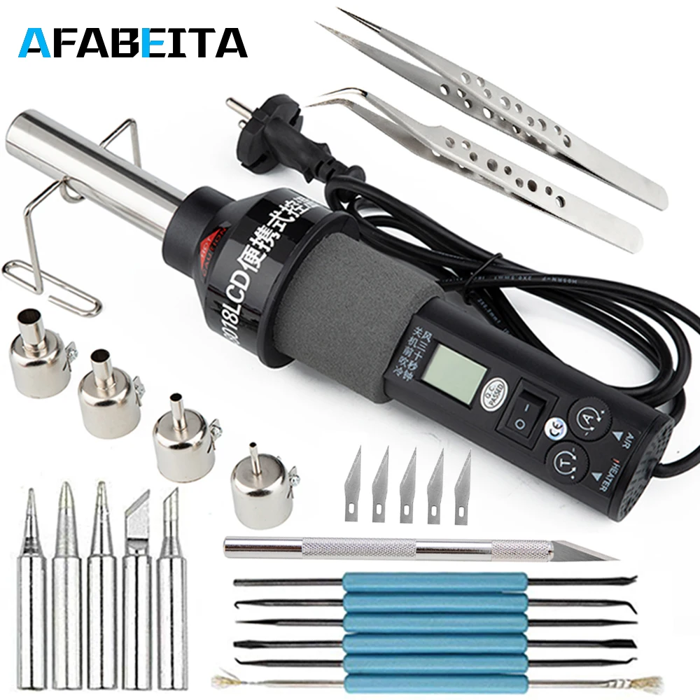 D AC 220V 450W Heat Guns 450 Degree LCD Adjustable Electronic Heat Hot Air Gun For 8018LCD Desoldering Soldering Station - Цвет: D