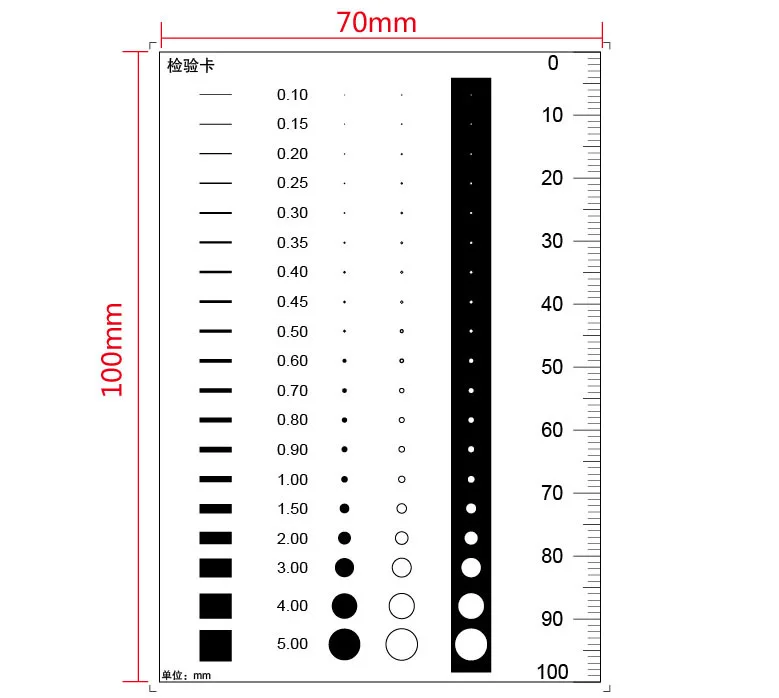 Point Line Gauge Film Soft Ruler Area Stain Comparison Card Highly Transparent PET for Factory QC Benchmark Test | Инструменты