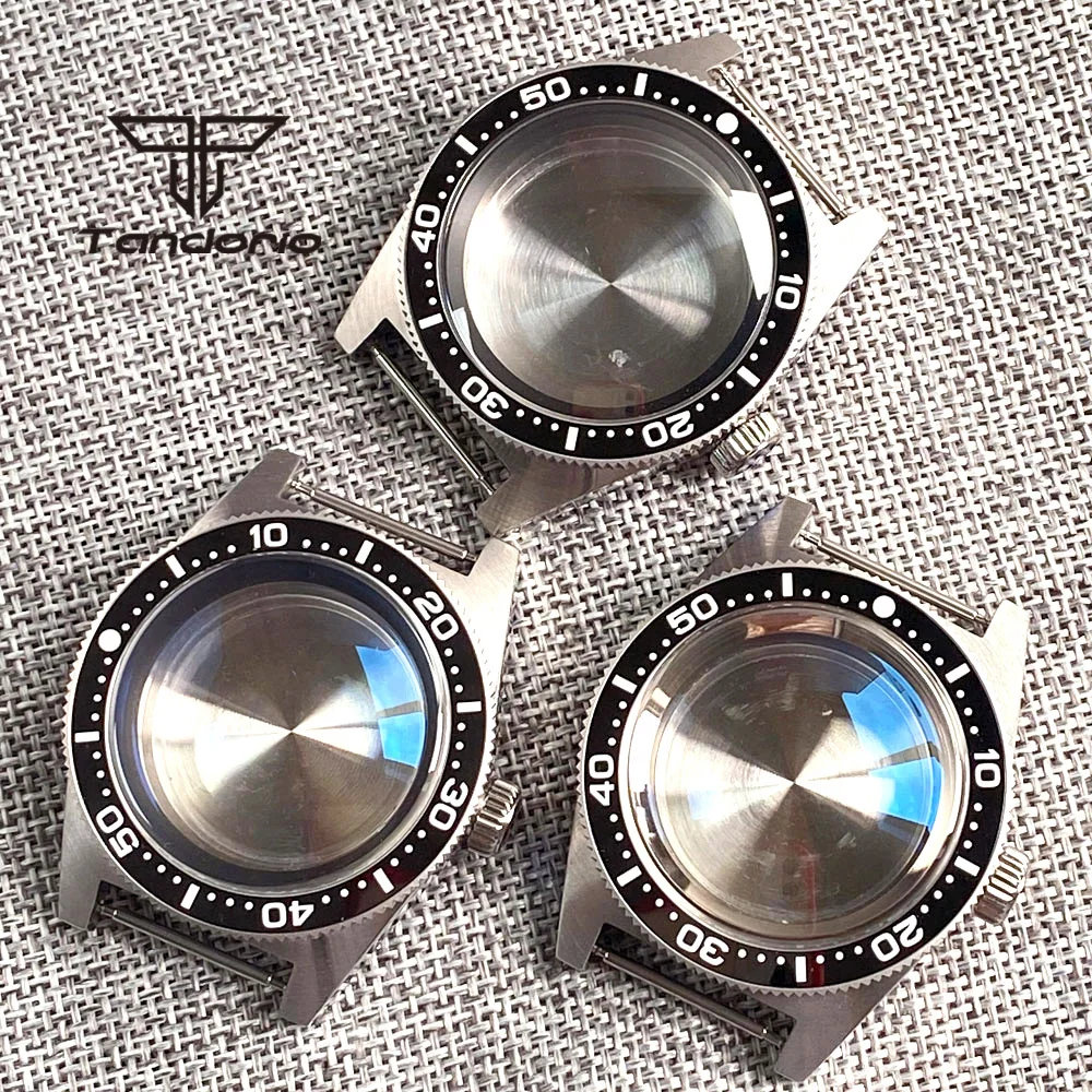 41mm 62MAS Diver Watch Case 30BAR Fit for NH35 NH36 ETA2824 PT5000 Domed/Flat Sapphire Crystal Ceramic Bezel Silver/Black Ring