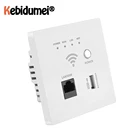 Kebidumei 300 Мбитс 220 в AP реле, умный беспроводной Wi-Fi ретранслятор, удлинитель, настенный Встроенный 2,4 ГГц роутер, панель, usb разъем rj45
