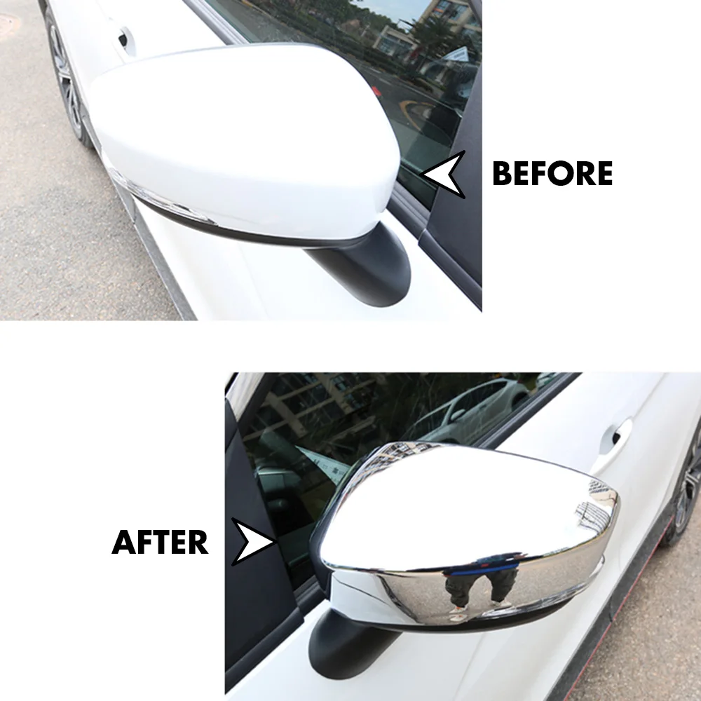 CHROME SIDE REAR-VIEW MIRROR WING TRIM COVERS FOR MITSUBISHI ECLIPSE CROSS 2018-2020 ACCESSORIES | Автомобили и мотоциклы