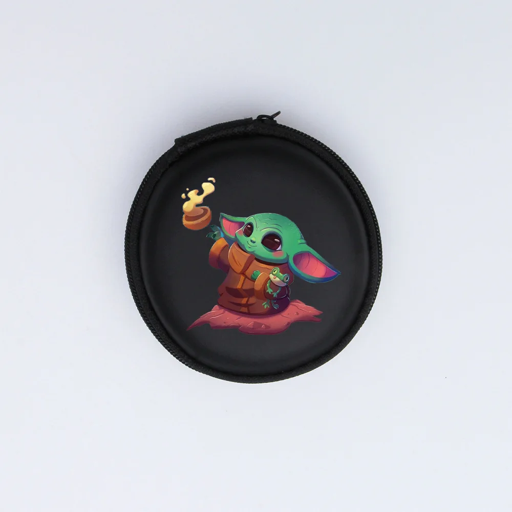 

Disney You Baby Earphone Storage Box Small Round Bag Zipper Change Coin Bag