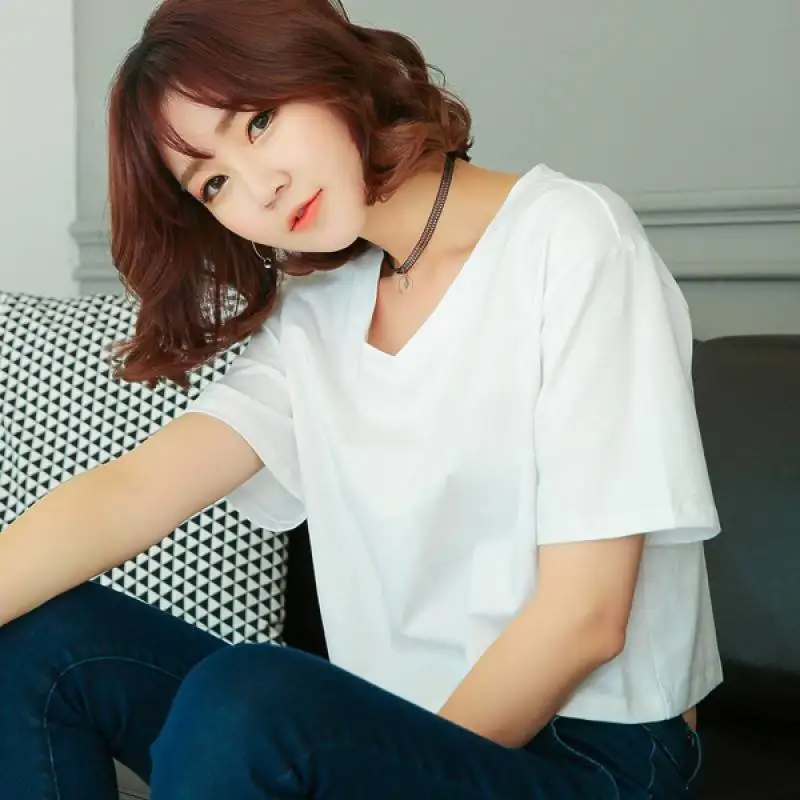 

T-shirt Women 2019 New Women White T Shirt summer white Cotton T shirt