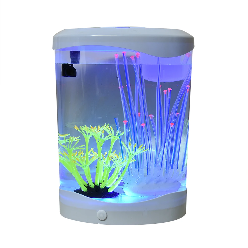 Красочные светодиодные мини аквариумные аквариумы 1 2 Вт USB 3L Емкость