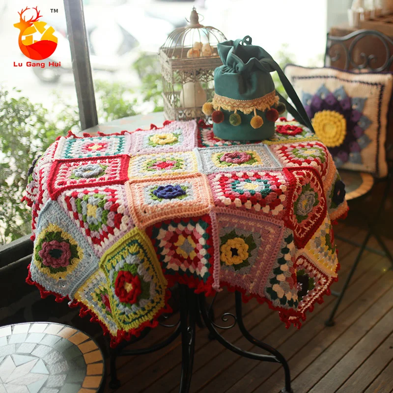 Пасторальный вязаный крючком гобелен Ретро серия леса ручная работа крючковое
