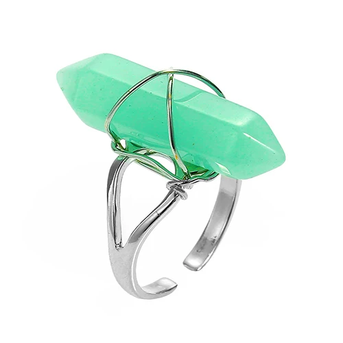 Кольцо женское из синтетического хрусталя с шестигранной проволокой 2020 |