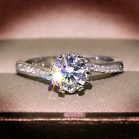 s925 silver vvs1 diamond rings for women anillos 2 carats diamond bizuteria wedding jewelry gemstone diamond ring bijoux femme