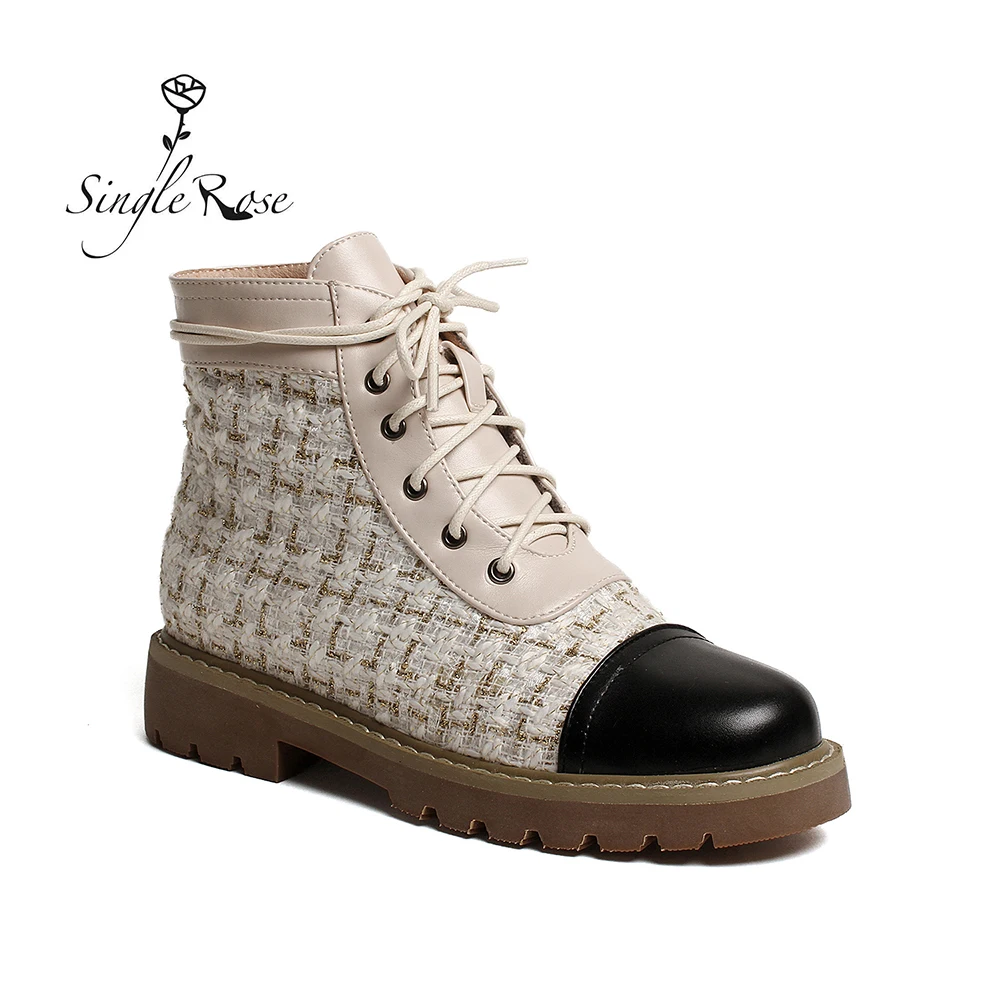 Ботильоны женские зимние на шнуровке черные бежевые XZ22|Женские полусапожки| |