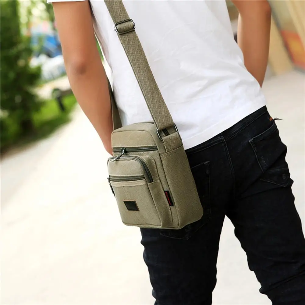 

Big Canvas Crossbody Bag for Men 2021 Multi-Pockets Casual Travel Messenger Pack Business Shoulder Bag Male bolsos Sac A Main