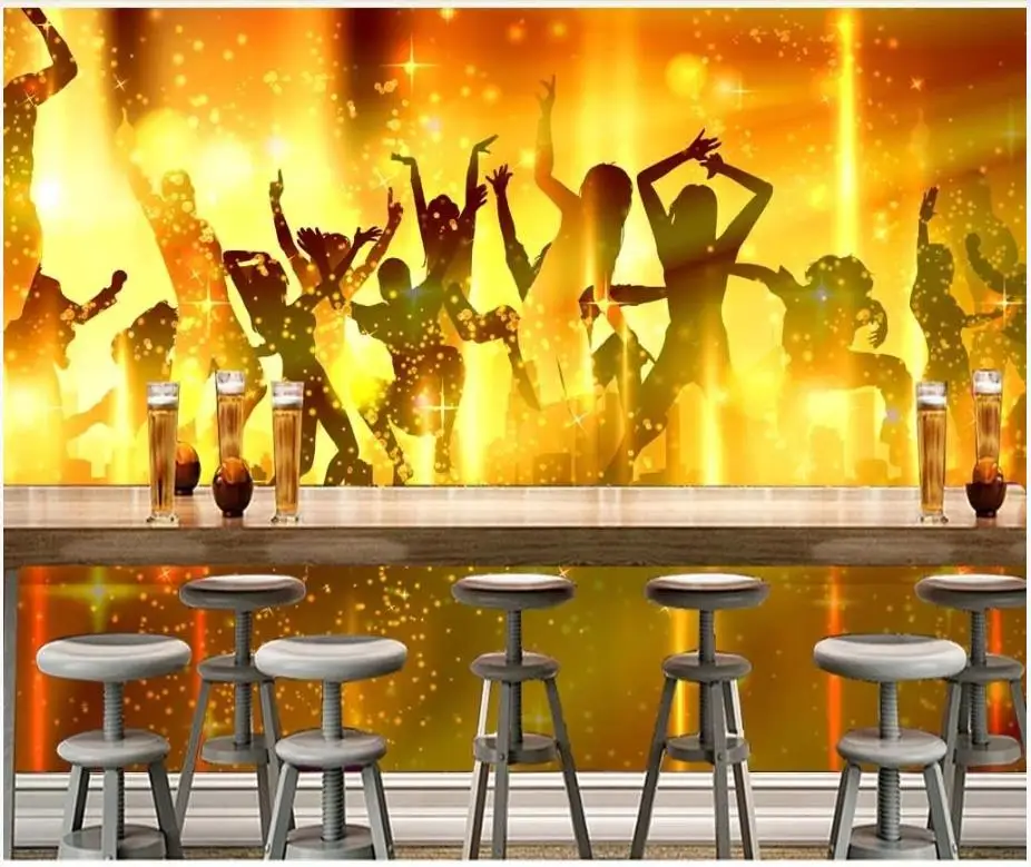 

Пользовательские фото обои для стен 3 d обои фрески модные красочные и великолепные танцовщицы бар КТВ фон обои декор