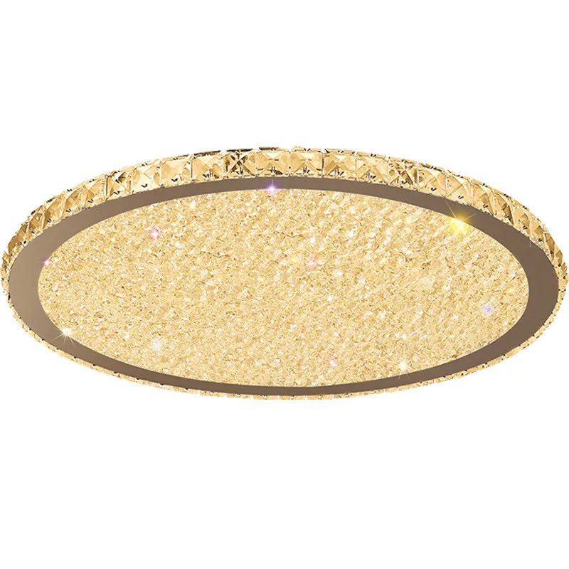 

Nordic Ceiling Lamp Led Living Room Crystal Chandelier Round Household Bedroom Light Crystal Chandelier Ceiling Lights Dimming