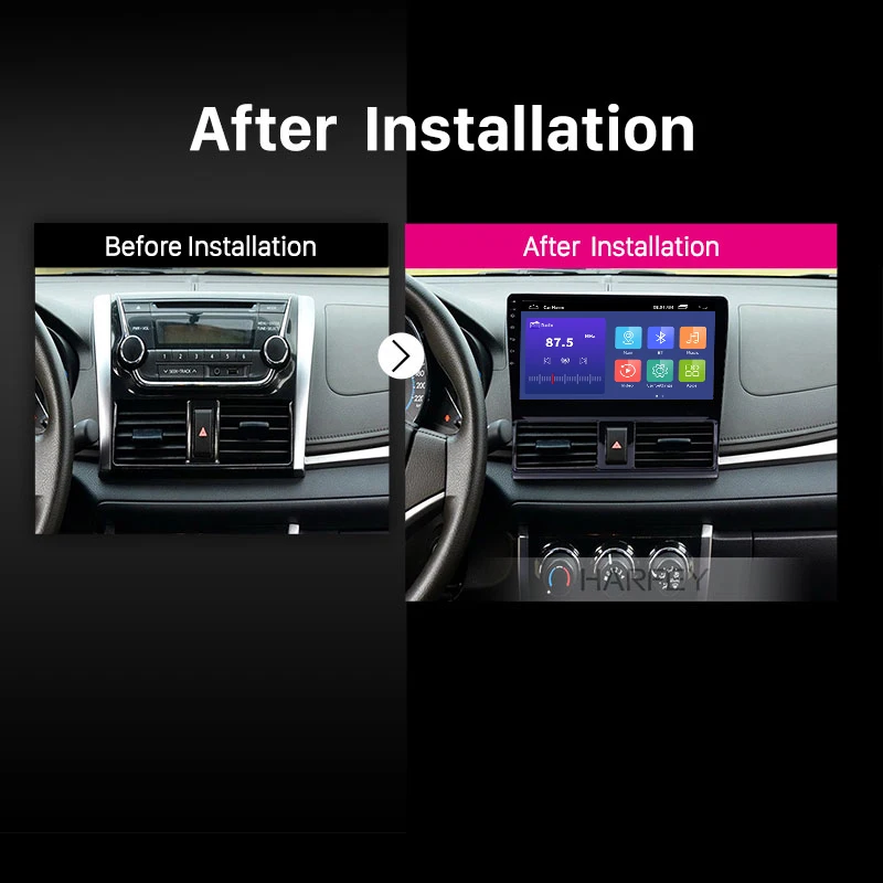 Harfey Android 9 1 2Din 10 "Автомобильный GPS авто радио мультимедиа плеер головное