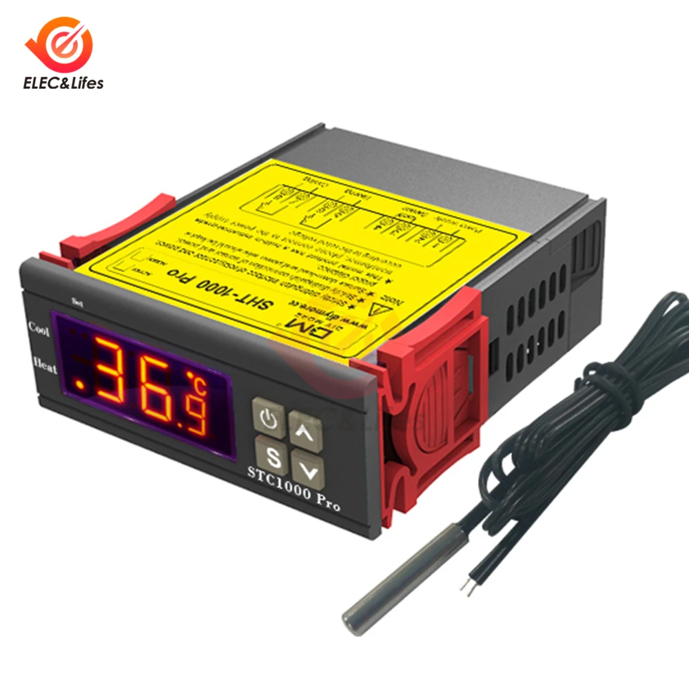 

Цифровой термостат, регулятор температуры, STC 1000 12 в 24 В 220 В