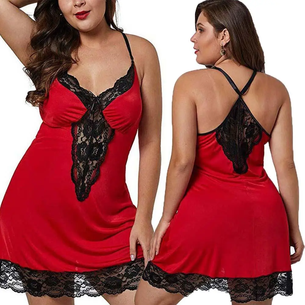 Сексуальное нижнее белье размера плюс экзотическое Babydolls Женская кружевная