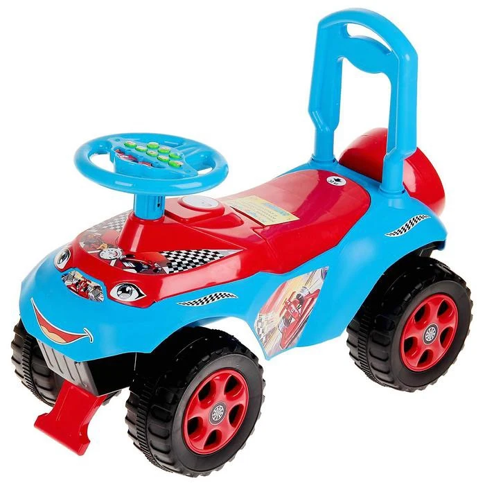 Tolokar Autoshka with musical steering wheel Gifts Hobbies Baby Kids Birthday Toys for children Ride on Vehicles Accessories Outdoor Fun Sports |