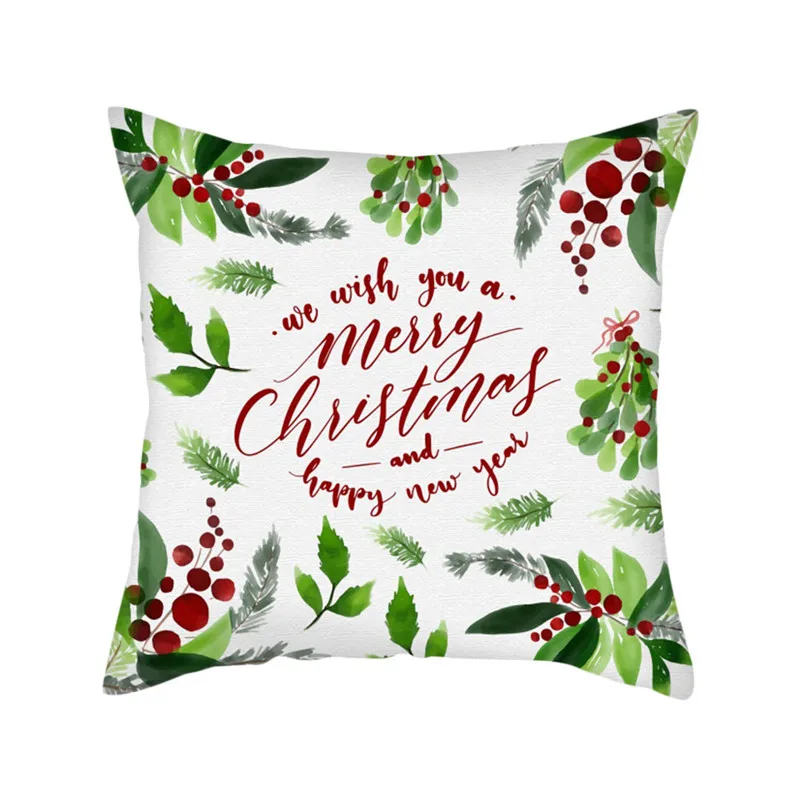 

Fuwatacchi Merry Christmas Pillow Covers Xmas Bell Tree Gift Cushion Cover for Home Sofa Decorative Throw Pillowcases 45*45cm