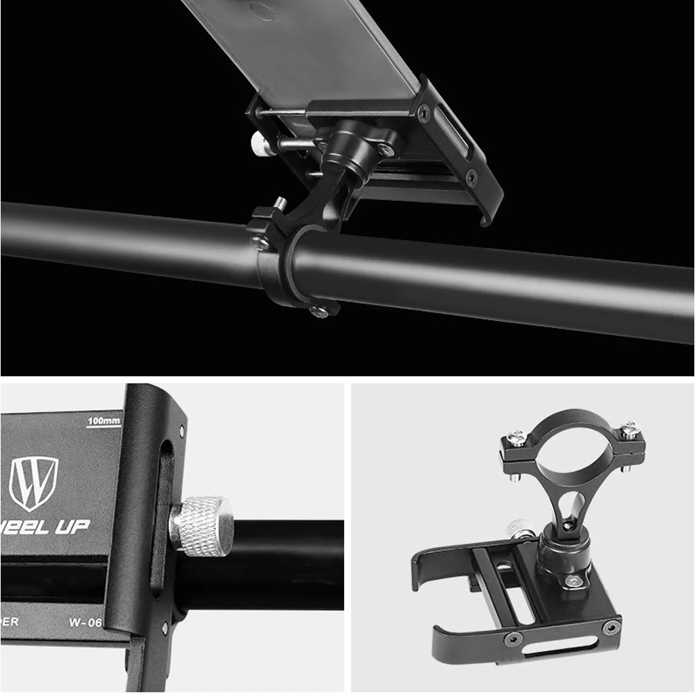 wheel up bicycle mobile phone bracket mountain bike aluminum alloy bracket riding navigation bracket accessories adjustable free global shipping