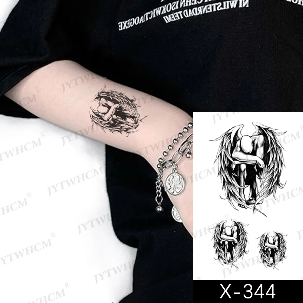 

Temporary Tattoos For Men Behind The Neck Cool Waterproof Tattoo Sticker Personality Arm Art Wave Pattern Band Fake Tatoo Girl