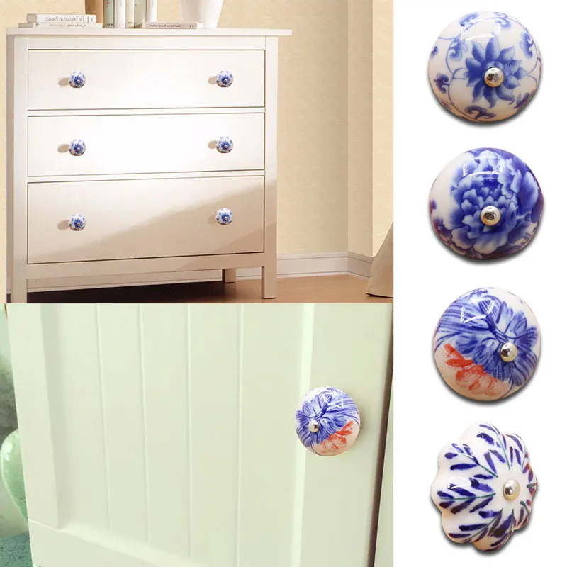 Новая керамическая ручка под старину фарфор искусство ящик шкаф дверная