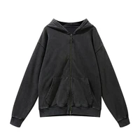 solid jacket mens zip up hip hoodie coat hop color streetwear zipper cotton hooded sweatshirt 2021 black green blue autumn men