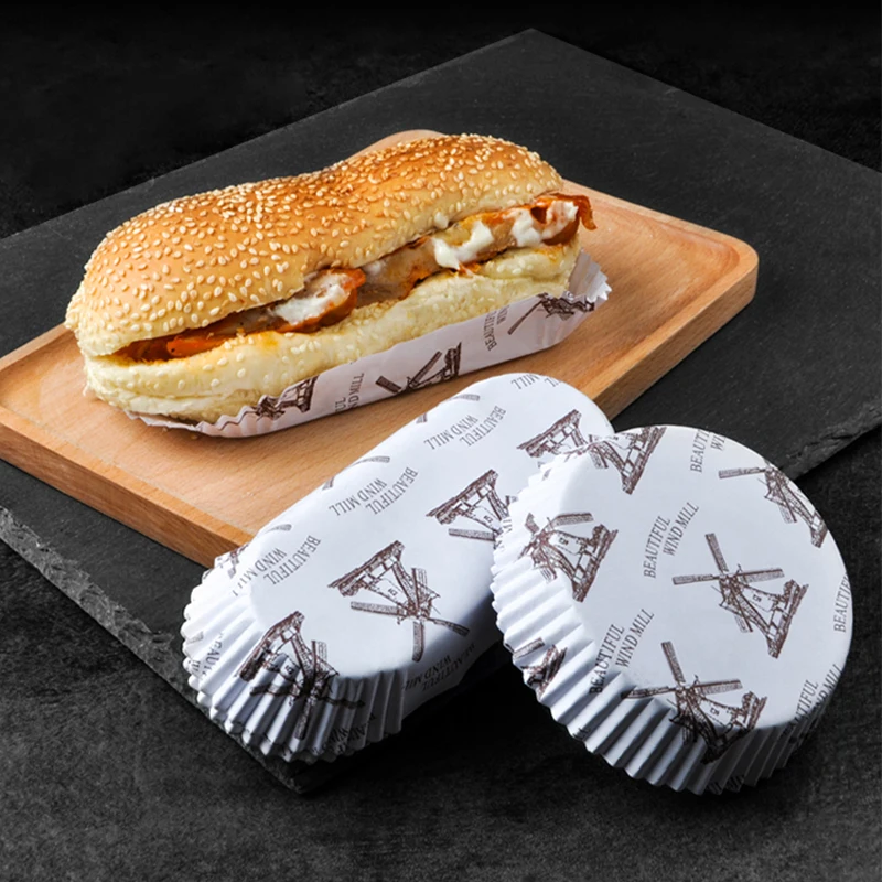 Круглые чашки для торта 200 шт лоток гамбургеров удобный и практичный хлеба