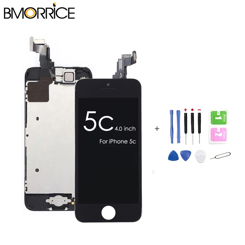 Для iPhone 5c ЖК сенсорный экран дигитайзер + кнопка дома фронтальная камера ушной