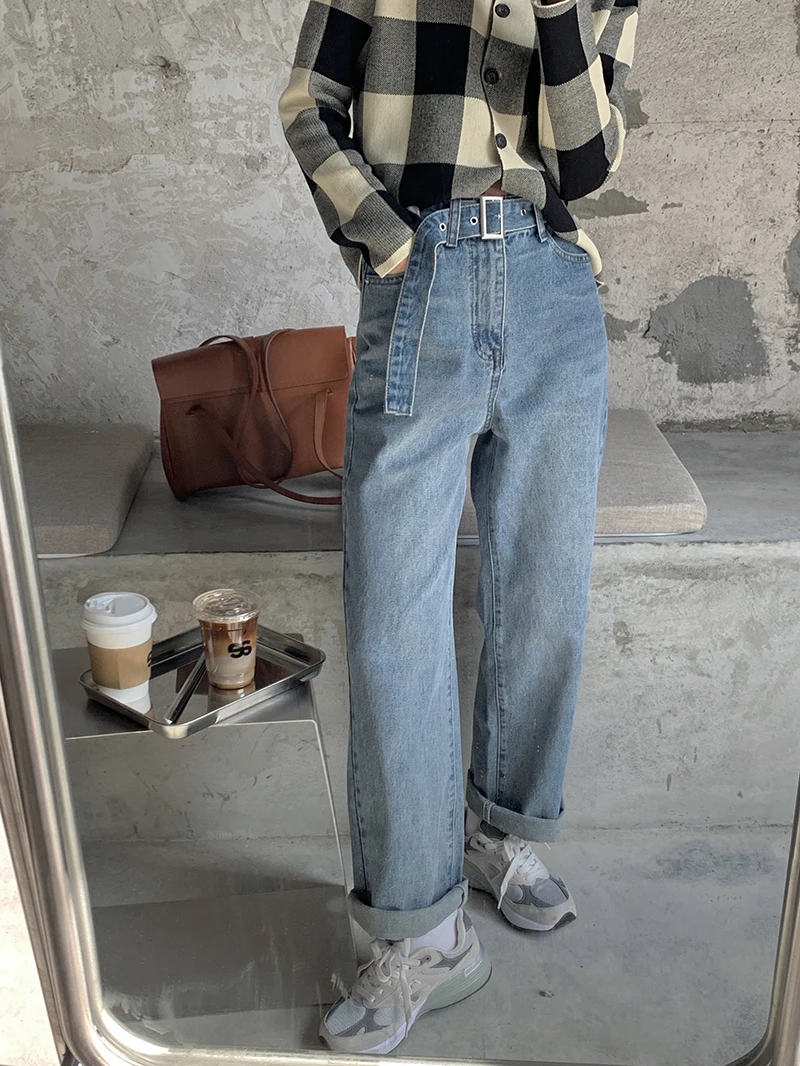 

Vintage Straight Wide-leg Jeans High Waist Loose Streetwear Women's Baggy Pants Spring Summer Loose Casual Jeans Plus Size