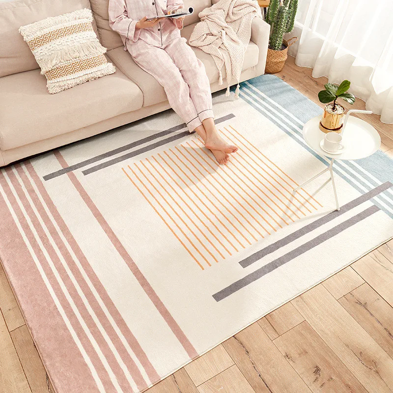 

Rectangle Large Geometric Soft Lamb Cashmere Home Living Room Non-Slip Carpet Sofa Bedroom Tatami Bedside Blanket Rugs