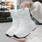 Женские ботинки, новые ботинки, женские зимние ботинки, повседневные женские зимние ботинки, уличные кроссовки, пушистая теплая обувь, водонепроницаемая зимняя обувь