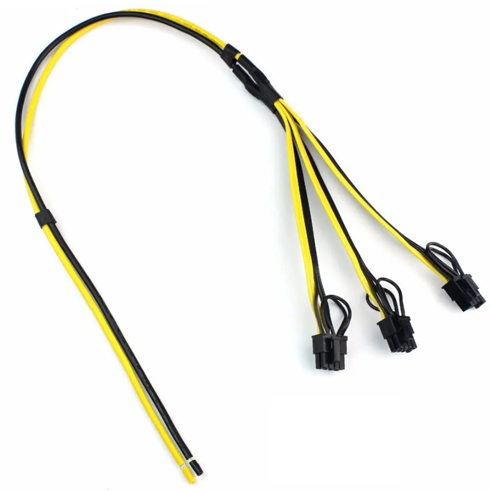 10 Stks Voeding Kabel 6 + 2 Pin Card Lijn 1 Naar 3 Miner Graphics Card Cable Adapter Kabel Splitter Draad Voor Mijnwerker Btc