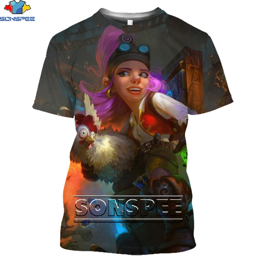 

SONSPEE Men's T-shirt 2021 Latest Card Game Hell Devil Short-sleeved Casual Summer Kids Short-sleeved Loose Oversized Top