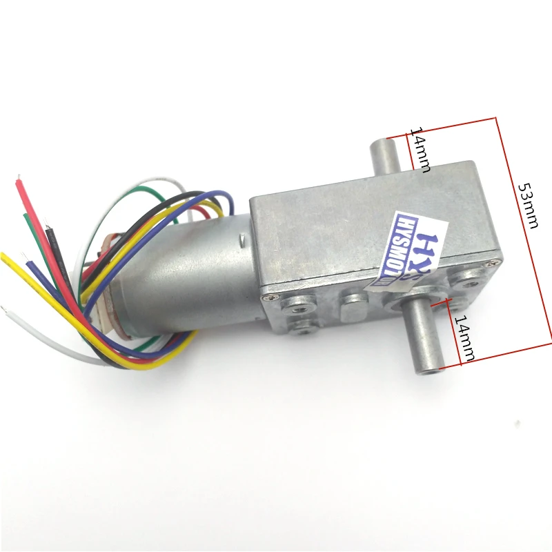 

JGY370 DC Gear Motor Encoder 6V 12V 24V Signal Feedback Reverse Double Shaft Length 14mm Low Speed 6rpm To 150rpm Metal Gearbox