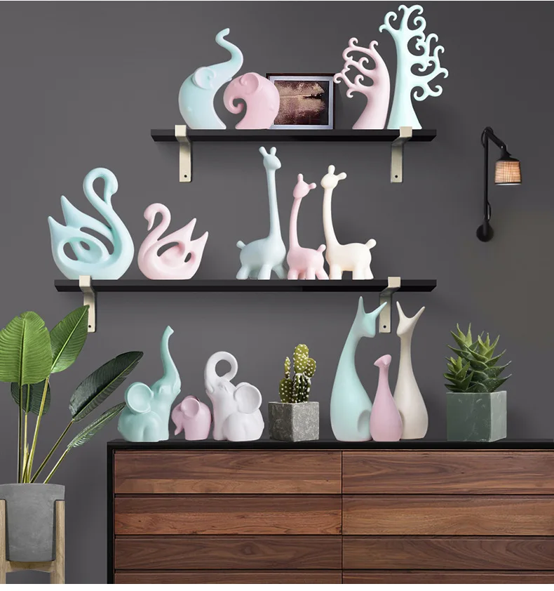 Скандинавские Цзиндэчжэнь керамические ремесла слон ТВ шкаф Европейский