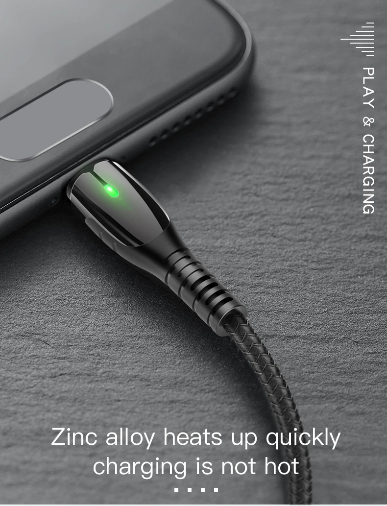 Yesido 2.4A светодиодное освещение Micro USB кабель для huawei mate samsung Xiaomi LG быстрое зарядное устройство Android Дата-кабель USB телефонный шнур
