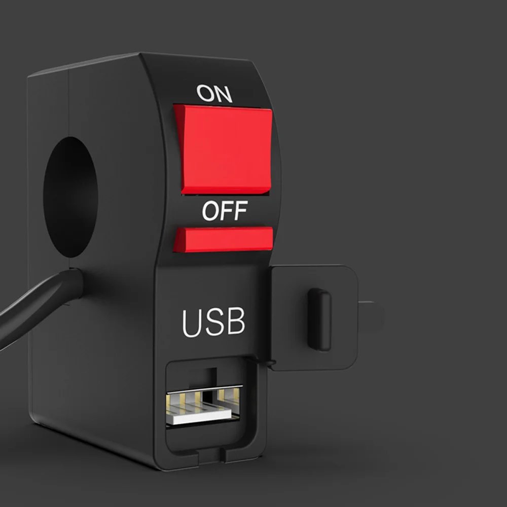 DC 12V Универсальный мотоцикл руль/выкл USB зарядное устройство переключатель для