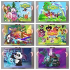 5D DIY алмазная живопись аниме Смешарики постер Крош и пандагогорикикикорики Алмазная вышивка мозаика украшение дома