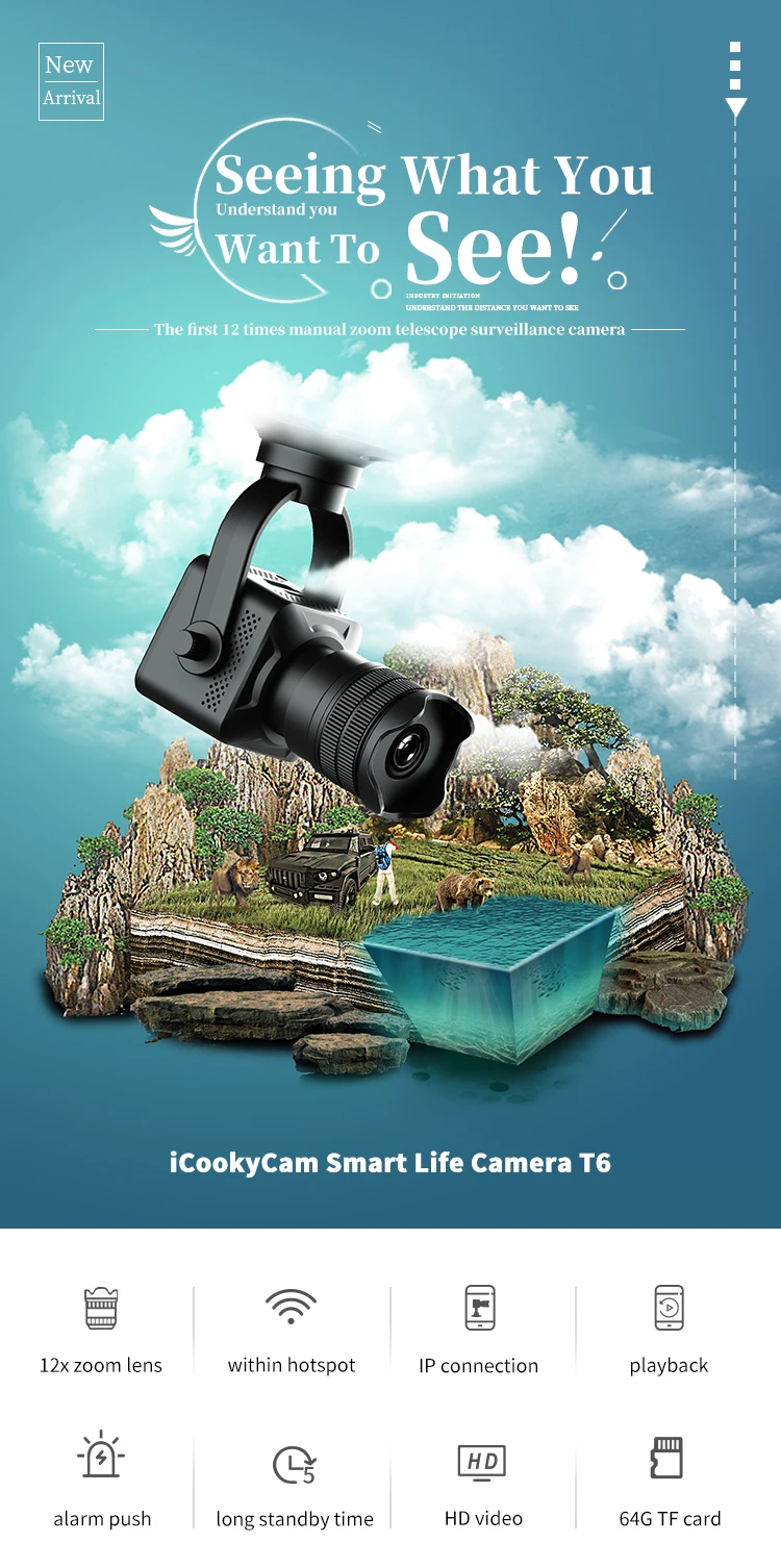 Смарт T6 мини камера FULL HD 1080P тело Беспроводная экшн-камера мини камеры зум cctv ip камера
