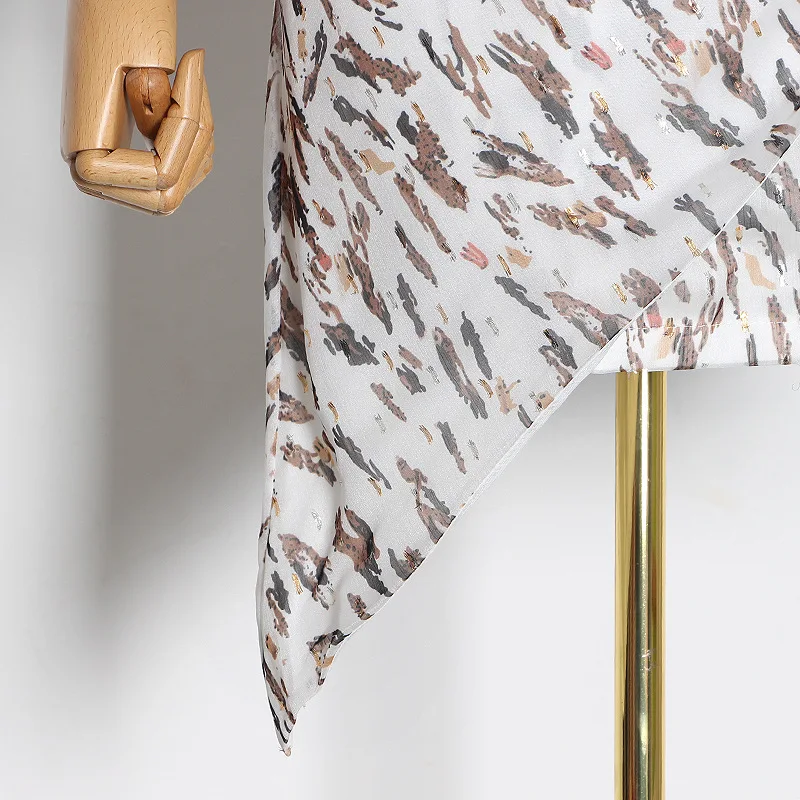 

STREET Newest HIGH Fashion 2021 Designer dress Women's One-Shoulder sleeve Drape Asymmetrical Floral Print dress
